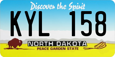 ND license plate KYL158