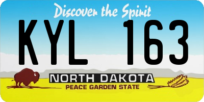 ND license plate KYL163
