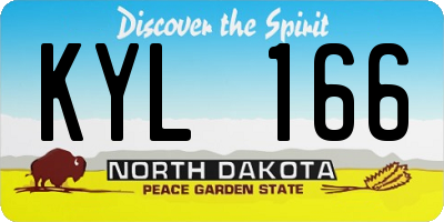 ND license plate KYL166