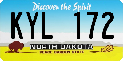 ND license plate KYL172