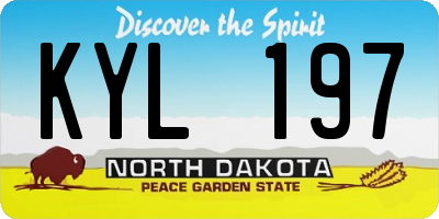 ND license plate KYL197