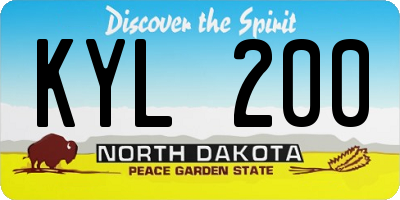 ND license plate KYL200