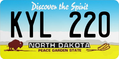 ND license plate KYL220
