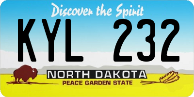 ND license plate KYL232