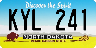 ND license plate KYL241