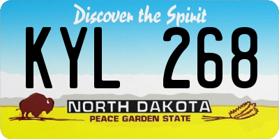 ND license plate KYL268