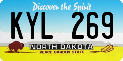 ND license plate KYL269