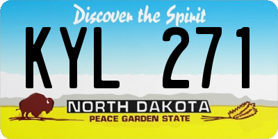 ND license plate KYL271