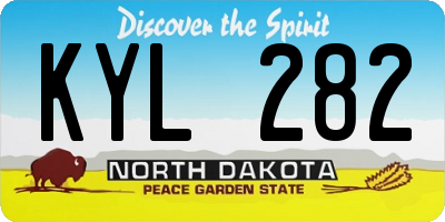 ND license plate KYL282