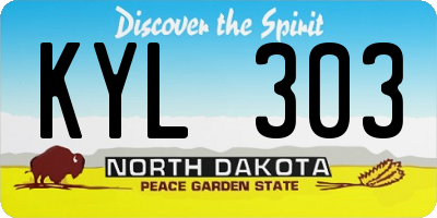 ND license plate KYL303