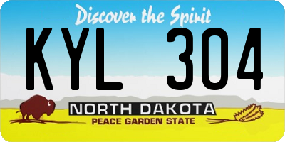 ND license plate KYL304