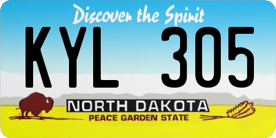 ND license plate KYL305