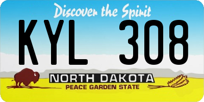 ND license plate KYL308