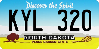ND license plate KYL320