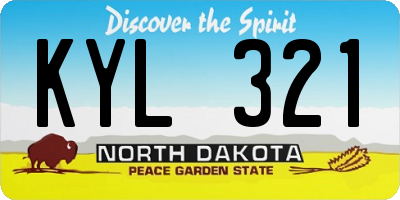 ND license plate KYL321