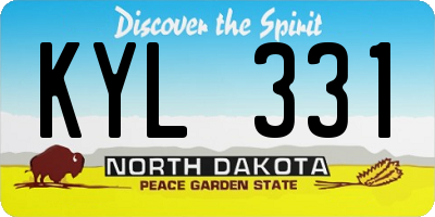 ND license plate KYL331