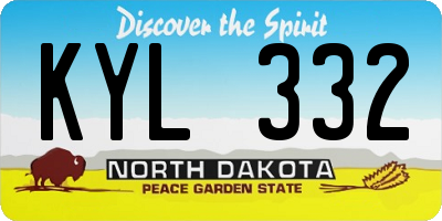 ND license plate KYL332
