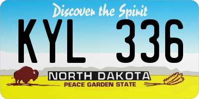 ND license plate KYL336