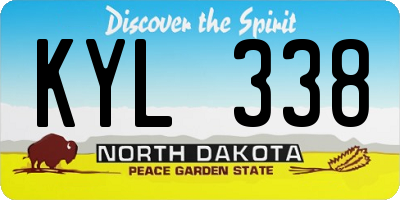 ND license plate KYL338