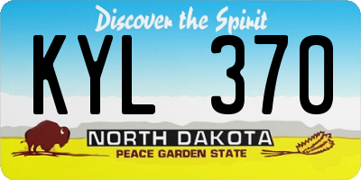 ND license plate KYL370