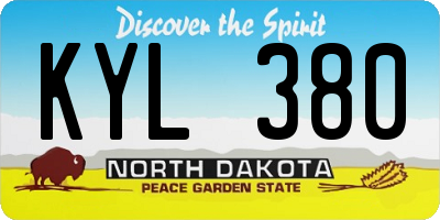 ND license plate KYL380