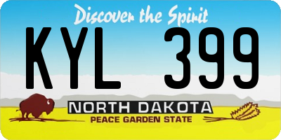 ND license plate KYL399