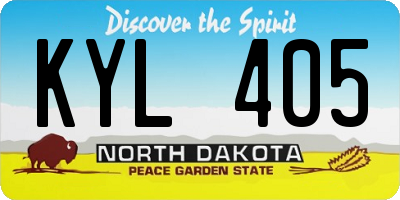 ND license plate KYL405