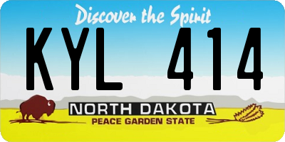 ND license plate KYL414