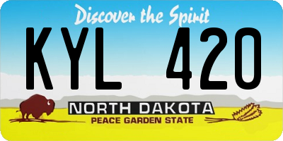 ND license plate KYL420