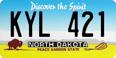 ND license plate KYL421