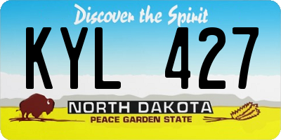 ND license plate KYL427