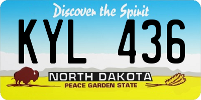 ND license plate KYL436