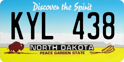 ND license plate KYL438