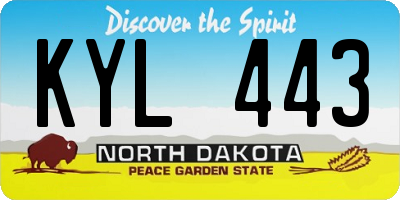 ND license plate KYL443