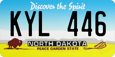 ND license plate KYL446
