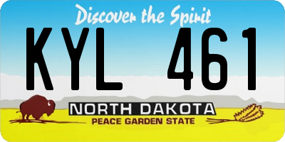 ND license plate KYL461