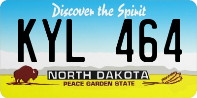 ND license plate KYL464