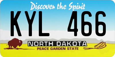 ND license plate KYL466