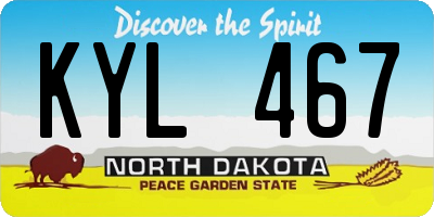 ND license plate KYL467