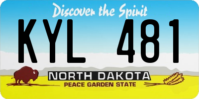 ND license plate KYL481