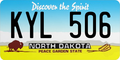 ND license plate KYL506