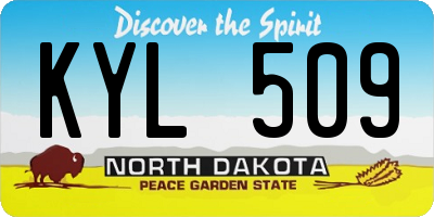 ND license plate KYL509