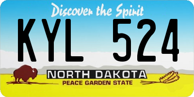 ND license plate KYL524
