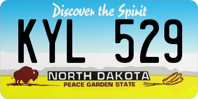 ND license plate KYL529