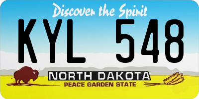 ND license plate KYL548