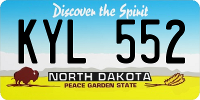 ND license plate KYL552