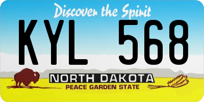 ND license plate KYL568