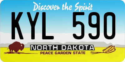 ND license plate KYL590