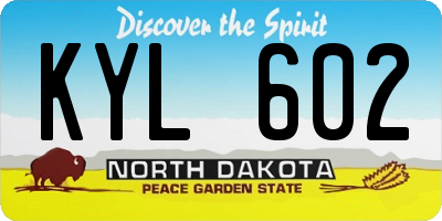 ND license plate KYL602