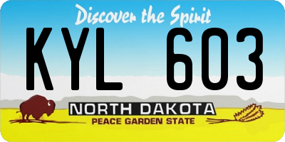 ND license plate KYL603